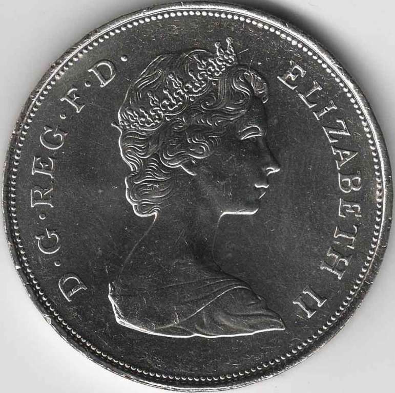 (1980) Монета Великобритания 1980 год 25 нов пенсов &quot;Елизавета Боуз-Лайон. 80 лет&quot;  Медь-Никель  UNC